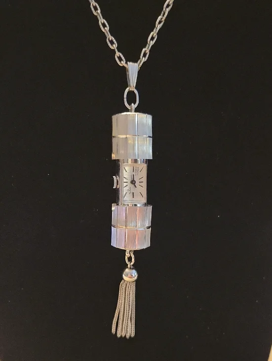 1960's Sliding Pendant Watch Rene Rochard RARE - Picture 11 of 12